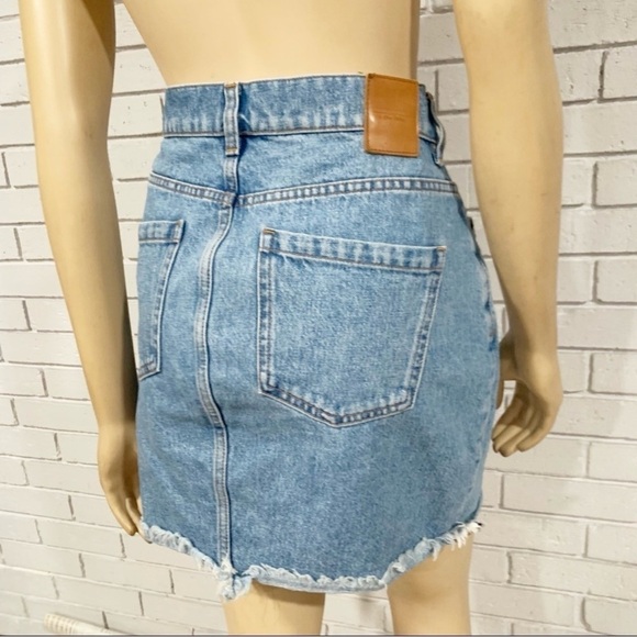 Los Angeles Atelier & Other Stories Raw Edge Denim Mini Skirt - Picture 7 of 9